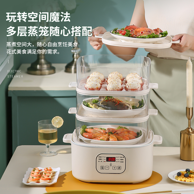 Xbc-30PC Mechanical Four-Layer Electric Steamer Electric Hot Pot Electric Wok 304 Steaming Pieces